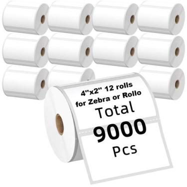 Imagem de Etiquetas Térmicas Zebra 4x2 (9000 Unidades) - Direct Thermal 750/Rolo