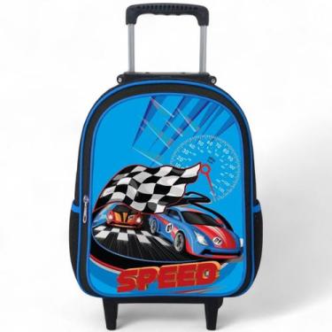 Imagem de Mochila Escolar Infantil Menino Juvenil Rodinha Masculina Grande Refor