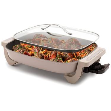 Imagem de Frigideira Elétrica GreenPan Advanced 30 X 38 cm com Tampa, Capacidade de 6,6 Litros para Refeições em Família, Revestimento Cerâmico