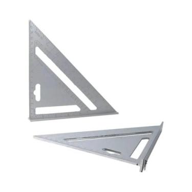 Imagem de Régua Triangular De 7 ''12'', Liga De Alumínio, Transferidor De Ângulo