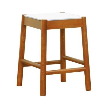 Imagem de Banco Baixo Amber Madeira Maciça Assento Mdf Bp - Decorise