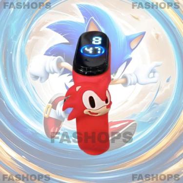 Imagem de Relógio Digital Led Infantil A Prova D'água Turma do Sonic Personagens