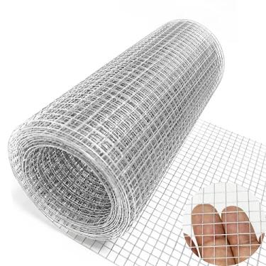 Imagem de Pano de hardware 1/10.2 cm 16IN x10FT galvanizado após soldagem calibre 23, cerca de tela de malha de arame de frango, rolo de malha de arame resistente para cercas de galinheiro/galinheiro, cercas de