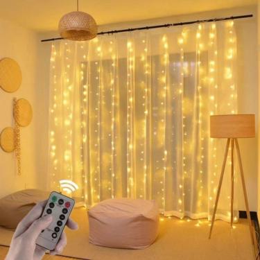 Imagem de Cortina De Fio De Fada 300 Leds (Entrada Usb) 3X3M