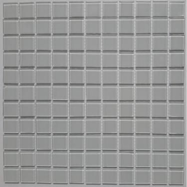 Imagem de Pastilha De Vidro Quadrados De 2,5cm Cristal Glass Mosaic 30cmx30cm (placas) Branco
