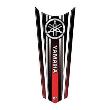 Imagem de Adesivo Faixa Gravata Resinado Tanque Moto Yamaha Vermelho Vermelho E Preto