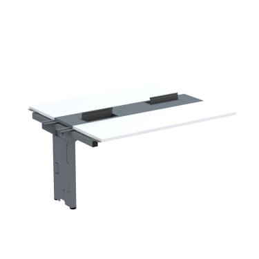 Imagem de Complemento De Mesa Plataforma Para Coworking Para 2 Pessoas 140x120 Grafito-branco