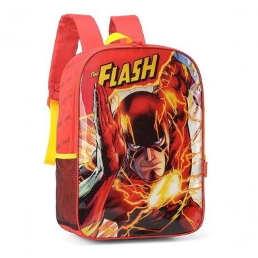 Imagem de Mochila Costas Infantil Luxcel Menino Super Herói Liga Da Justiça The Flash Vermelho
