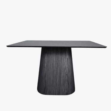 Imagem de Mesa De Jantar Cone Retangular 160x90 Cm Tampo ébano Base ébano Cor Preto