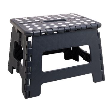 Imagem de Banco Dobrável De Plástico Cinza 22cm