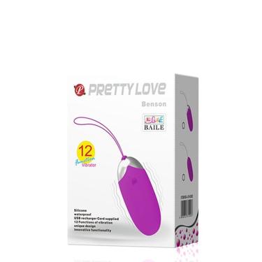 Imagem de Cápsula Vibratória Recarregável 12 Ritmos - Benson Pretty Love - Roxo