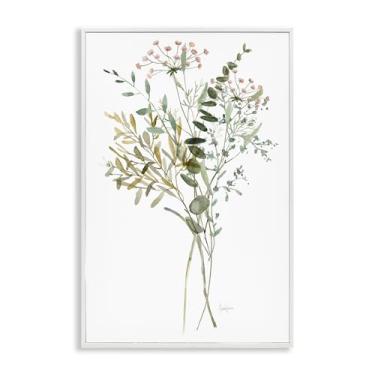 Imagem de Stupell Industries Wild Country Herb Bunches Design de arte giclée emoldurado branco por Livi Finn, 16 x 24