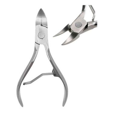 Imagem de Rainha Chic Cartador Cor Prateado Alicate Cortar Unha Manicure Curvo P