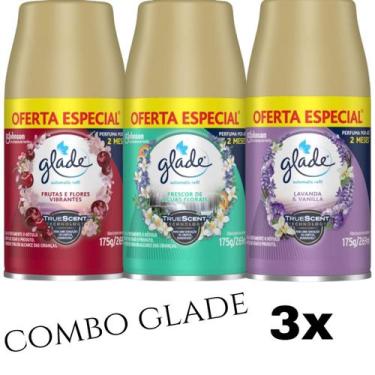 Imagem de Combo Odorizador de Ambiente Glade Refil Automatic 269ml, Vermelho/Ver