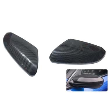 Imagem de AJHLJ® 2 peças para Honda Civic 10º capa estilo fibra de carbono tampas retrovisor preto capa de espelho retrovisor 2016-2021 (fibra de carbono preto A)