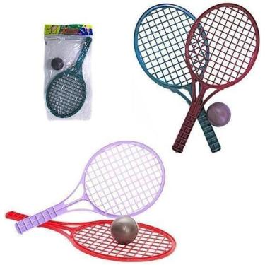 Imagem de Raquete De Plastico Com 2 Pecas + Bolinha Colors - Amar É