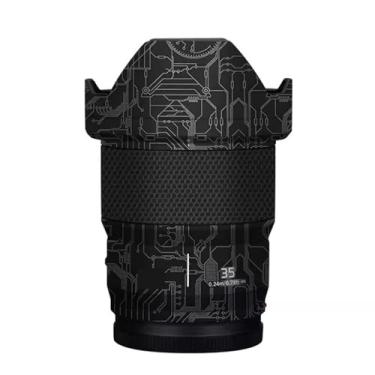 Imagem de Película protetora de lente de câmera película protetora de vinil adesivo premium para Panasonic Lumix S 35 mm F1.8 decalque fotográfico 35 1.8 (titânio de circuito)