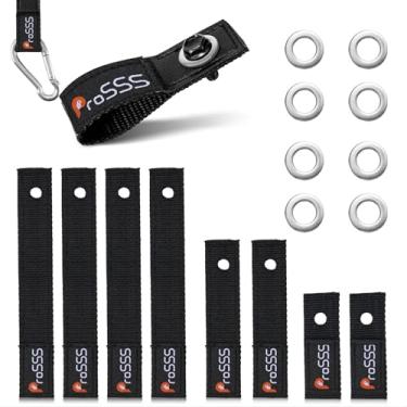 Imagem de ProSSS 8 peças de acessórios de jet ski, cordas de barco para ancoragem com laço, acessórios de barco, correias duplas de PP, pontos de ancoragem rápidos e seguros para âncora de jet ski, conexão de