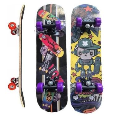 Imagem de Skate Madeira Infantil Completo Radical Com Lixa 60cm - Well Kids