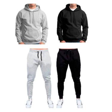 Imagem de Conjunto Frio Moletom Flanelada - confecção fenix, Preto, M