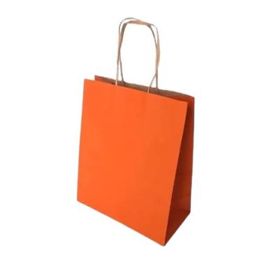 Imagem de 10 Sacolas De Papel M Laranja