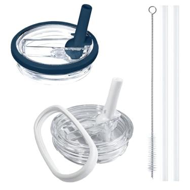 Imagem de Aooiiysd Pacote com 2 tampas Stanley à prova de vazamento, ajuste de substituição para Stanley Quencher H2.0 de 1,134 g, design à prova de derramamento, material antiqueda e resistente ao calor