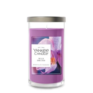 Imagem de Yankee Candle Vela perfumada de pilar médio com até 115 horas de tempo de queima, mistura de cera de planta premium para queima consistente, vela pilar de 404 g com fragrância de enchimento de
