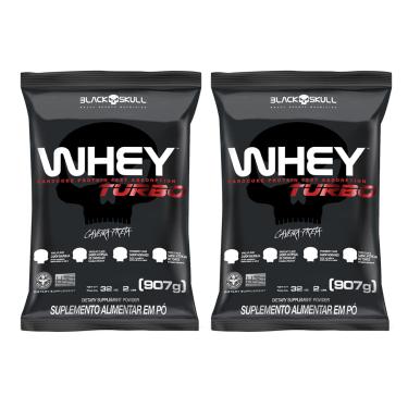Imagem de Kit 2x Whey Turbo - 907g - Black Skull Kit 2x Whey Turbo (Baunilha) - 907g