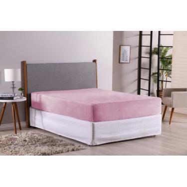 Imagem de Lençol Casal Padrão Com Elástico Para Cama Box Plush Mantinha Macio Av