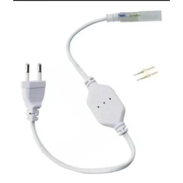 Imagem de Rabicho / Adaptador /  Conector / Plug para mangueira achatada de Led 