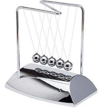 Imagem de Pêndulo De Newton Em Z Decoração De Mesa Escritório Luxuoso - Genuinos