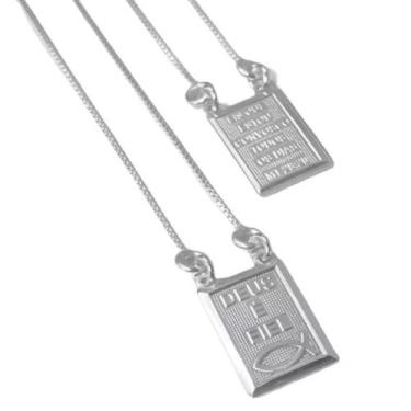 Imagem de Escapulario Prata Italiana 925 80 Cm Medalha10x14 Mm - Lojas La&Ny, 80