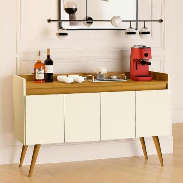 Imagem de Aparador Cantinho do Café Buffet Pés Palito Luxo 4, 3 e 2 portas - Cor