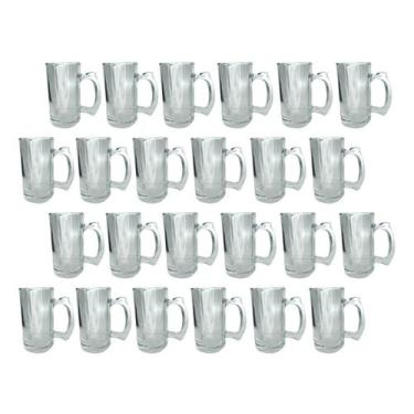 Imagem de Caneca Vidro Grosso Cerveja e Chopp 380ML Restaurante 24UN - PRATICASA