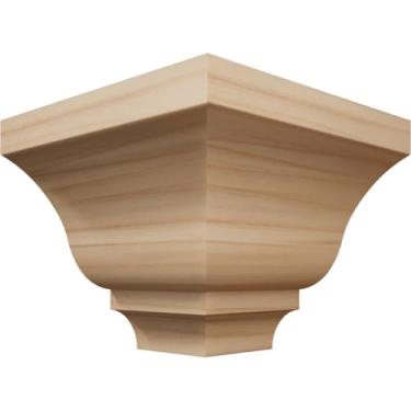 Imagem de 2 5/20.3 cm P x 8 cm A WM48 Americraft Madeira maciça Grau TrimPro Crown Molding Outside Corner, Alder (Matches Moulding MLDW01X04WM48AL)