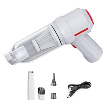 Imagem de A aspirador de pó de carros 9000pa de alta potência de baixo ruído sem fio sem fio vácuo portátil para casa (Branco)