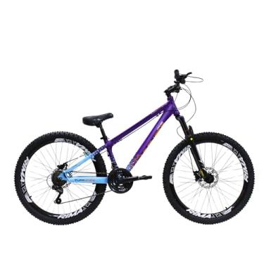 Imagem de Bicicleta Aro 26 Viking Tuff x44 21 Vel Quadro em Alumínio Freio a Disco Freestyle (Roxo Azul)