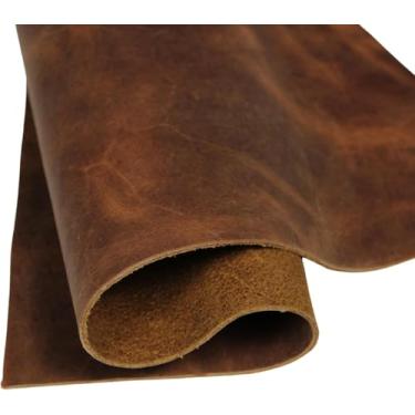 Imagem de Folhas de couro bovino genuíno cor marrom 30 cm x 61 cm para artesanato 1,8-2,0 mm de espessura peças pré-cortadas para ferramentas, arte, costura, hobby para máquinas de corte e gravação a laser