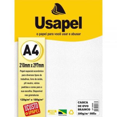 Imagem de Papel A4 180 g/m² Usapel 50 Folhas - Escolha A Cor  Convites  Cartões 