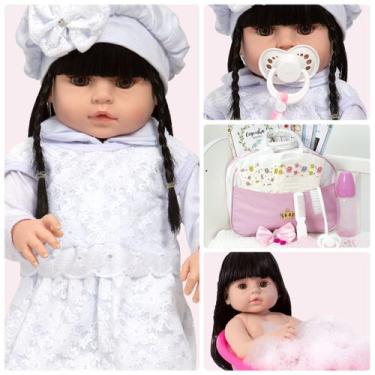 Imagem de Bebe Reborn Barata Morena Enxoval Completo Bolsa Maternidade - Cegonha