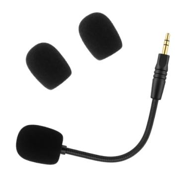 Imagem de CLANMOU Microfone de jogo de substituição compatível com fones de ouvido para jogos Havit H2002D, microfone de jogo transparente com cancelamento de ruído destacável com 2 peças de capa de espuma