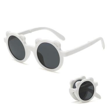 Imagem de Óculos De Sol Infantil Dobrável UV400 estiloso - TRIG KIDS, BRANCO