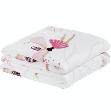 Imagem de Manta Solteiro Kids Flannel Microfibra 1 Peça - Bailarina - Bia Enxova