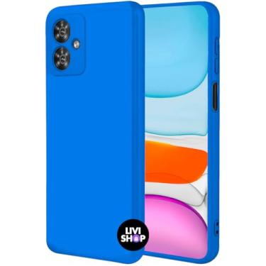 Imagem de Capa Case Capinha Compatível Motorola G54 Silicone Com Bordas Elevadas Aveludada Forro Premium (AZUL CELESTE)