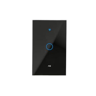 Imagem de Interruptor Inteligente Smart Pix Iluminação Google Alexa Voz Preto (1 Botão)