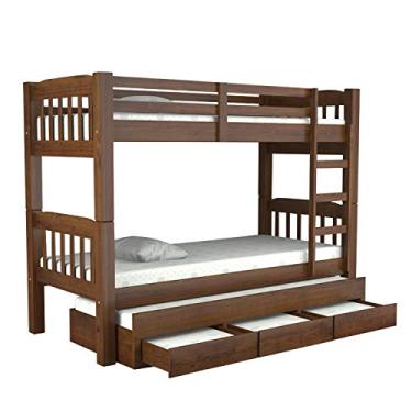 Imagem de Treliche Solteiro com 3 gavetas em Madeira Maciça