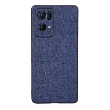 Imagem de Capas Compatível com OPPO Reno 7 PRO 5G,Design de padrão de tela,Pproteção completa de 360°,Pplástico macio,Proteção contra queda-Blue