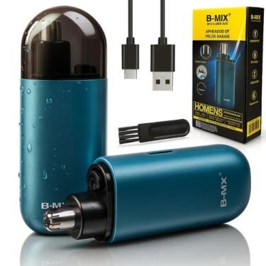 Imagem de Depilador Nasal e de Orelha Elétrico Recarregável 2 em 1 Aço Inox 360 