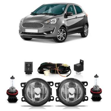 Imagem de Kit Par Farol Milha Auxiliar Par Lâmpada Halógena Ka 2014 2015 2016 20