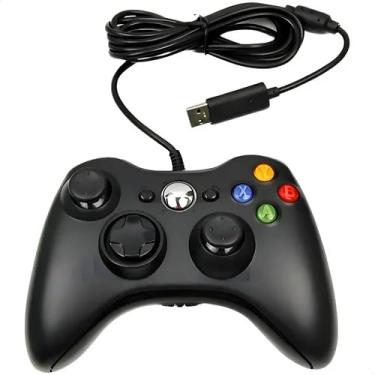 Imagem de Controle Gamepad USB com Fio Console, PC, Notebook, Cor Preto